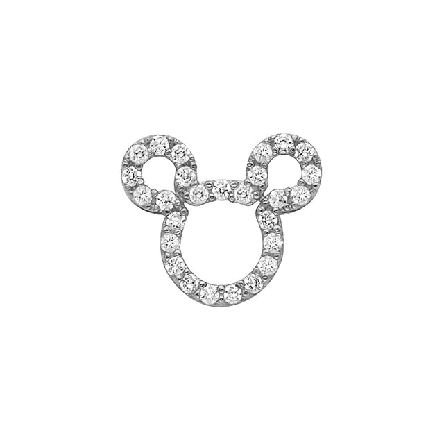 14K Gold Stone-Accented Mouse-Ears Pendant