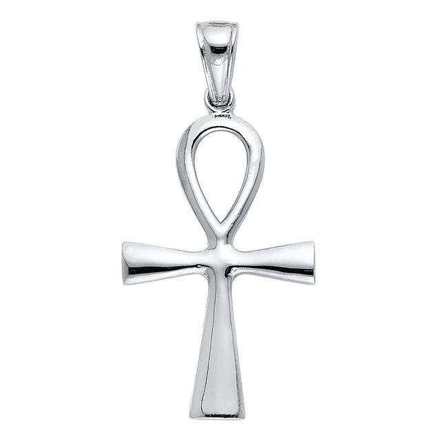 14K Gold Ankh Cross Pendant