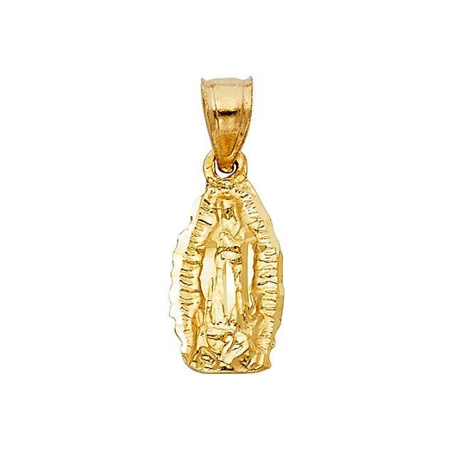 14K Yellow Gold Our Lady of Guadalupe Pendant