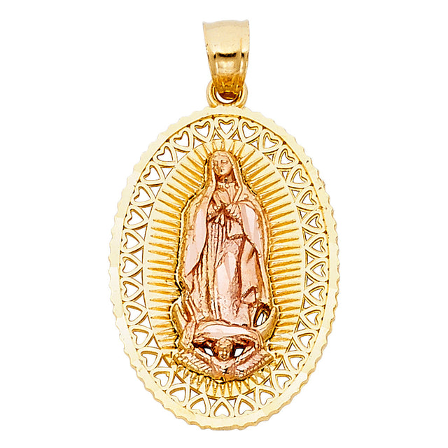 14K Two-Tone Gold Our Lady of Guadalupe Pendant