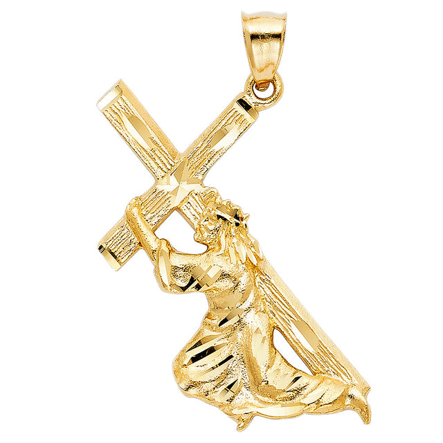 14K Yellow Gold Religious Pendant