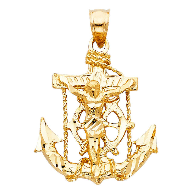 14K Yellow Gold Mariner Crucifix 3.10 g