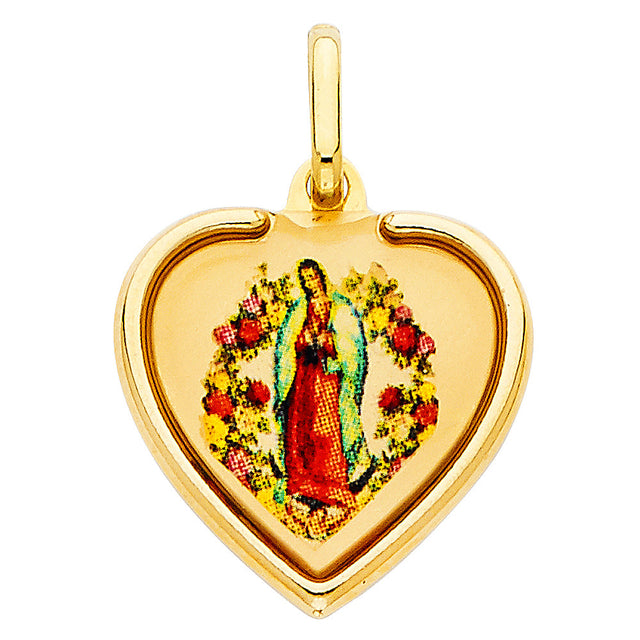 14K Yellow Gold Our Lady of Guadalupe Pen Pendant