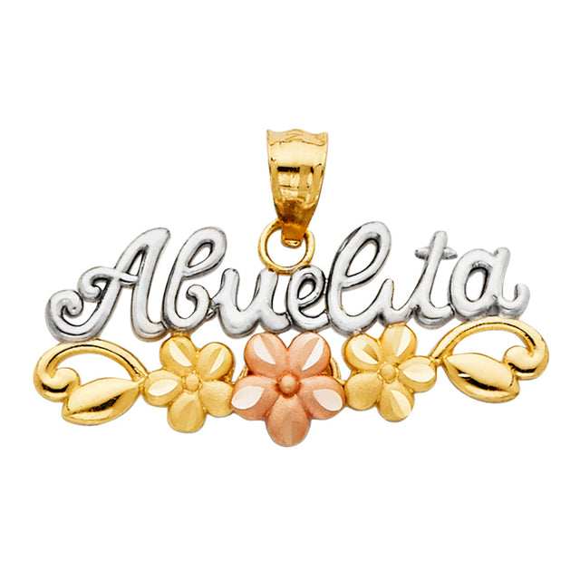 14K Tricolor Gold Abuelita Pendant