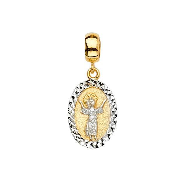 14K Two-Tone Gold Baby Jesus For Mix&Match Bracelet Pendant