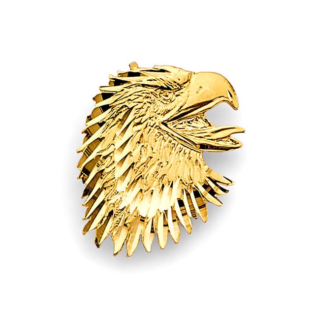 14K Yellow Gold Eagle Head Pendant