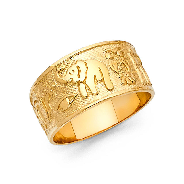 14K Yellow Gold Amor Band Ring