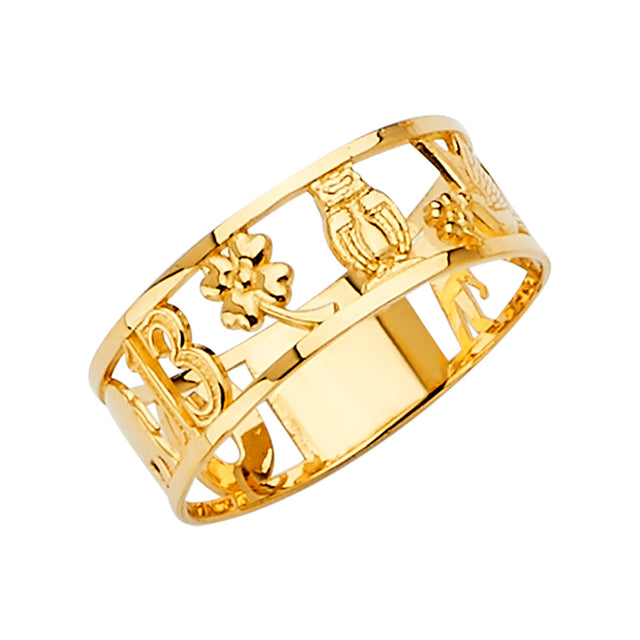 14K Yellow Gold Animal Band Ring