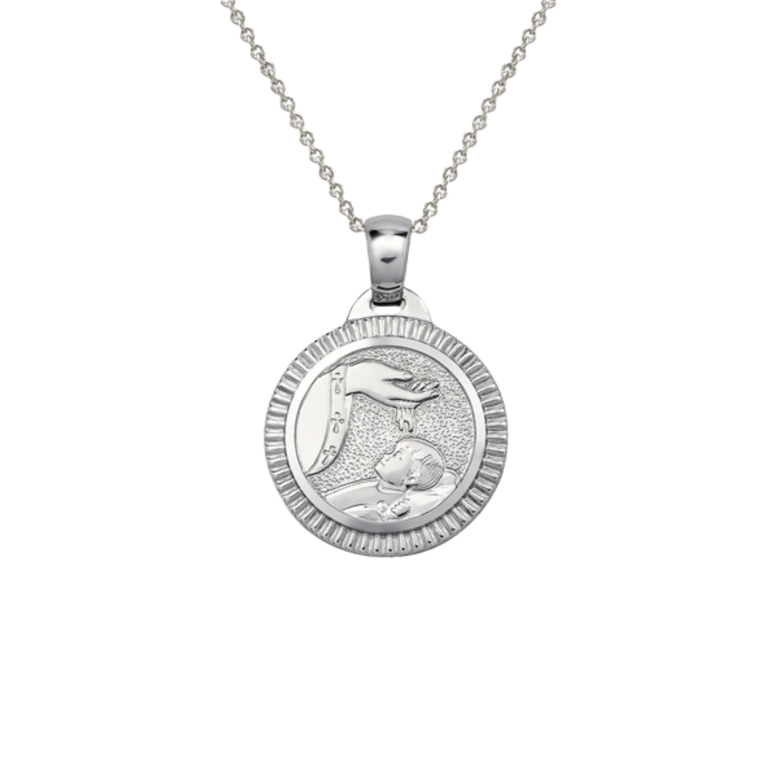 14K Yellow Gold High Polished Baptism Religious Pendant