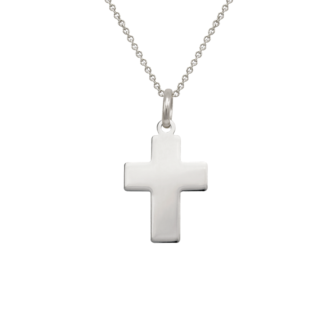 14K Gold High Polished Cross Religious Pendant