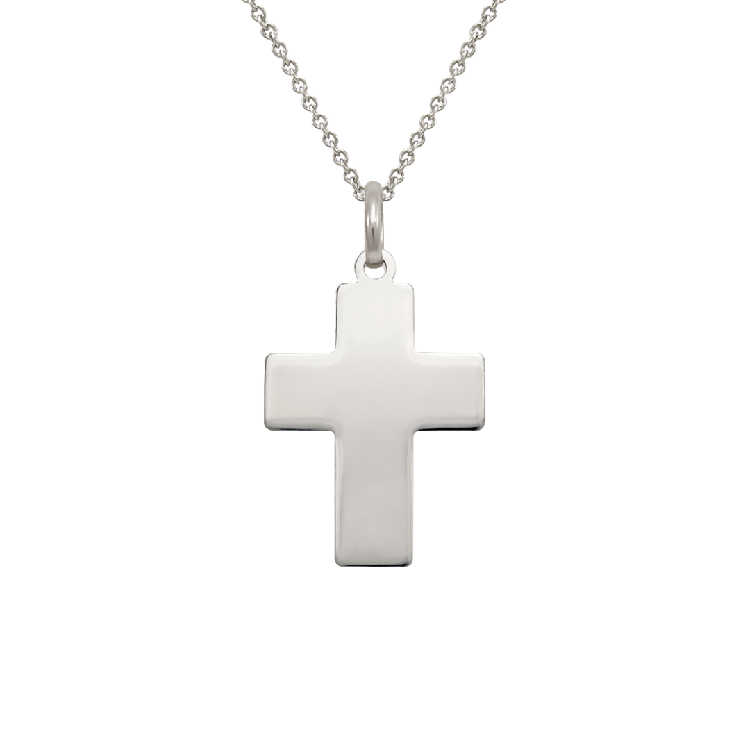 14K Gold High Polished Cross Religious Pendant