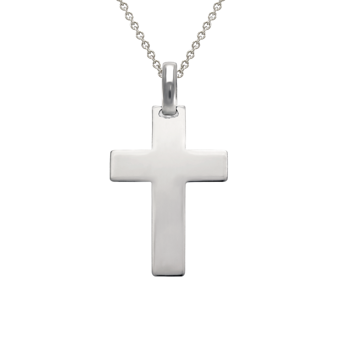 14K Gold High Polished Cross Religious Pendant