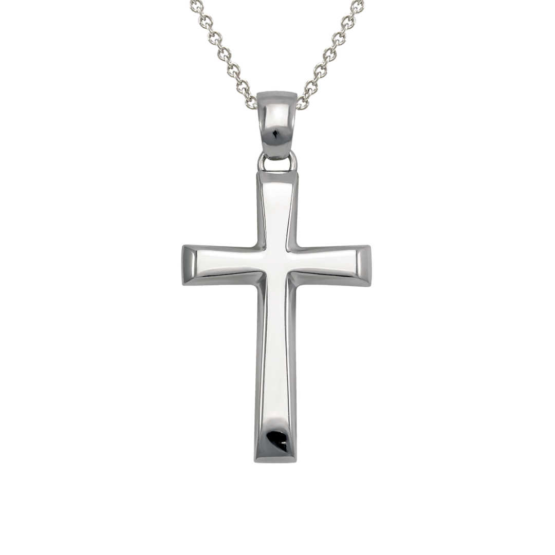 14K Gold High Polished Cross Religious Pendant
