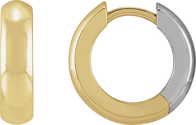 14K Gold Hinged Hoop Earrings No. 6