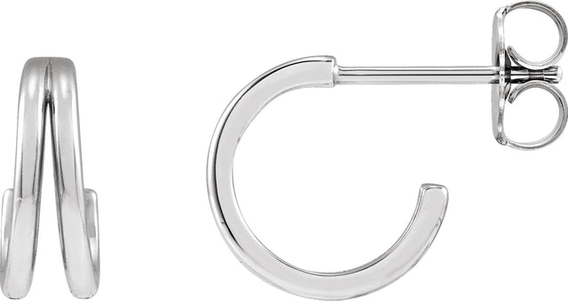 Platinum Hoop Earrings V