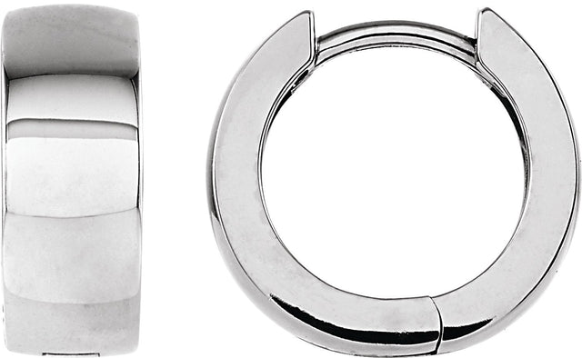 Platinum Hinged Hoop Earrings No. 8