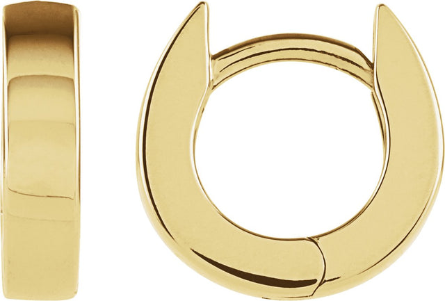 14K Gold Hinged Hoop Earrings VII - Yellow Gold