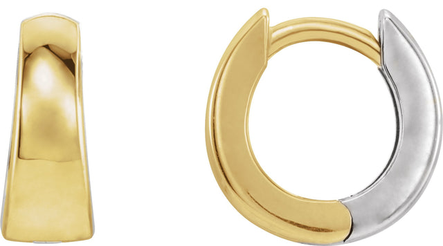 14K Gold Hinged Hoop Earrings No. 4