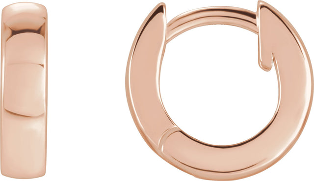 14K Gold Hoop Earrings - Rose Gold
