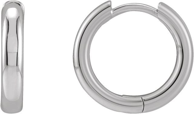 Platinum Hinged Hoop Earrings No. 4