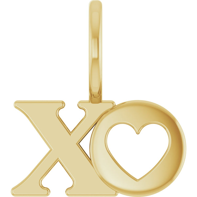 14K Gold XO Pendant - Yellow Gold