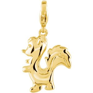 14K Gold Charming Animals Skunk Pendant