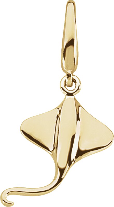 14K Gold Stingray Pendant