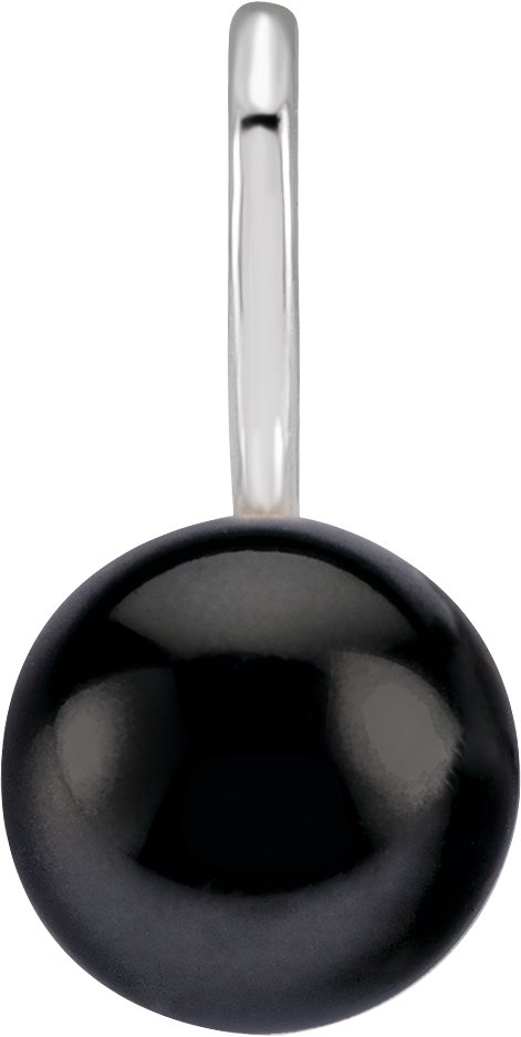 Platinum Cultured Black Akoya Pearl Pearl Solitaire Pendant