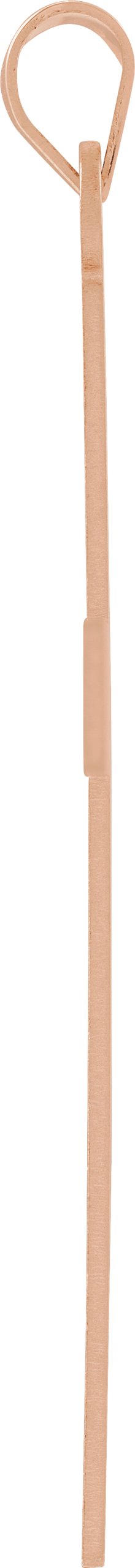 14K Gold Cross Necklace or Pendant III - Rose Gold - view 2