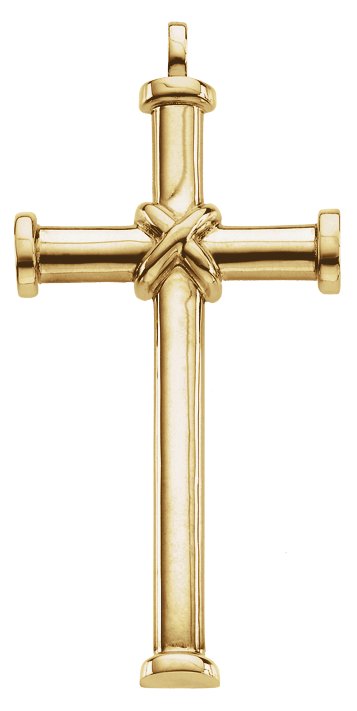 14K Gold Cross Pendant – 51x26.25mm - Yellow Gold