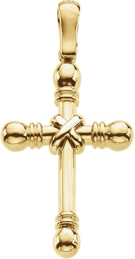 14K Gold Cross Pendant – 41.5x22.25mm - Yellow Gold