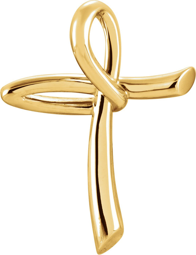 14K Gold Cross Pendant – 26x19.25mm - Yellow Gold