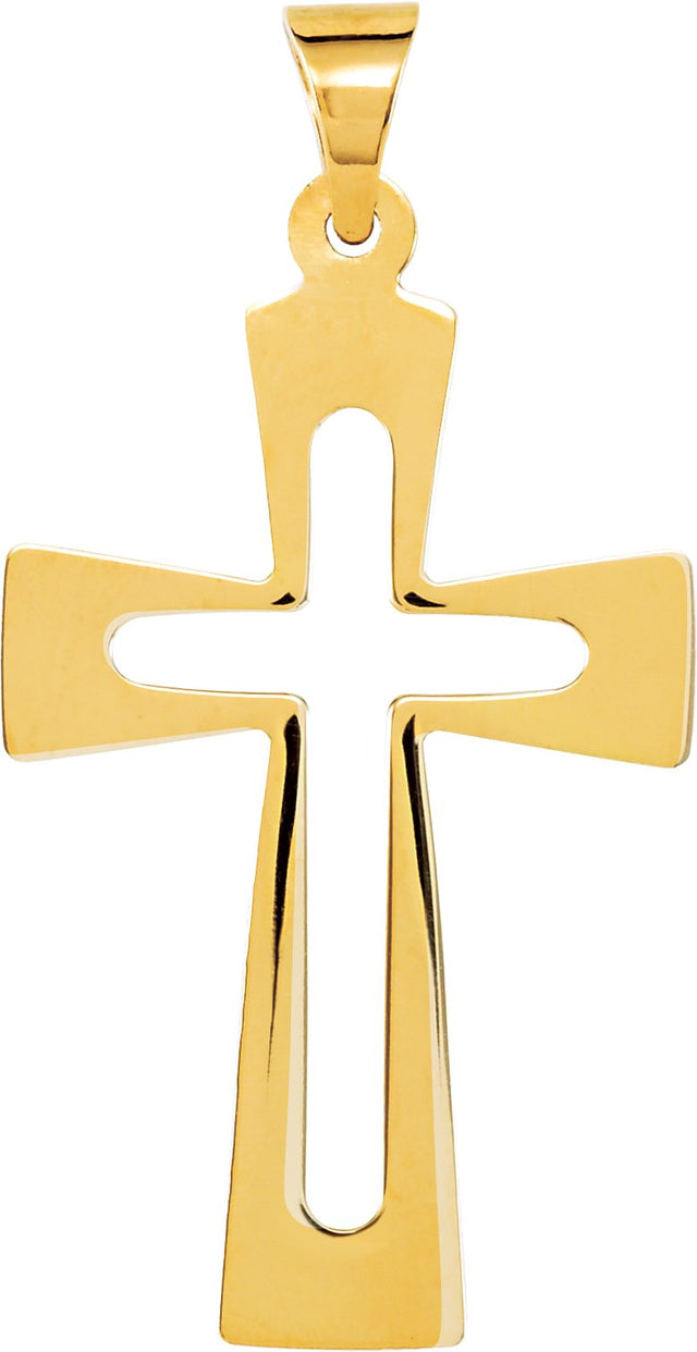 14K Gold Cross Pendant – 31.2x18mm - Yellow Gold