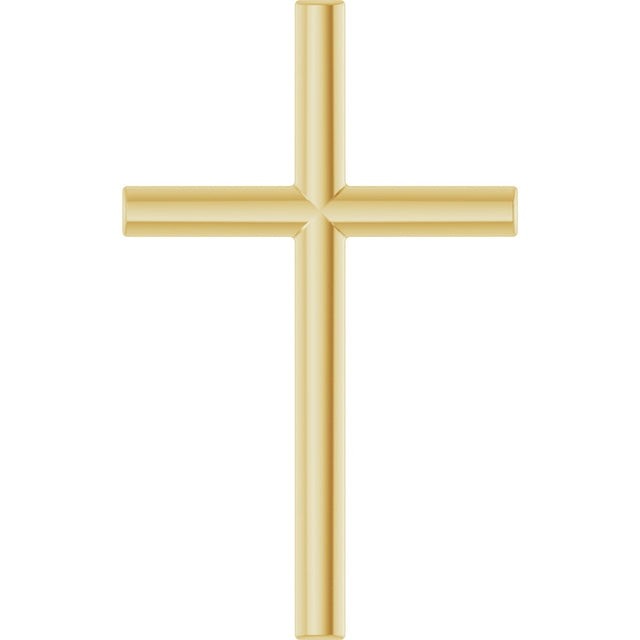 18K Gold Cross Necklace or Pendant – 21.7x13.5mm - Yellow Gold