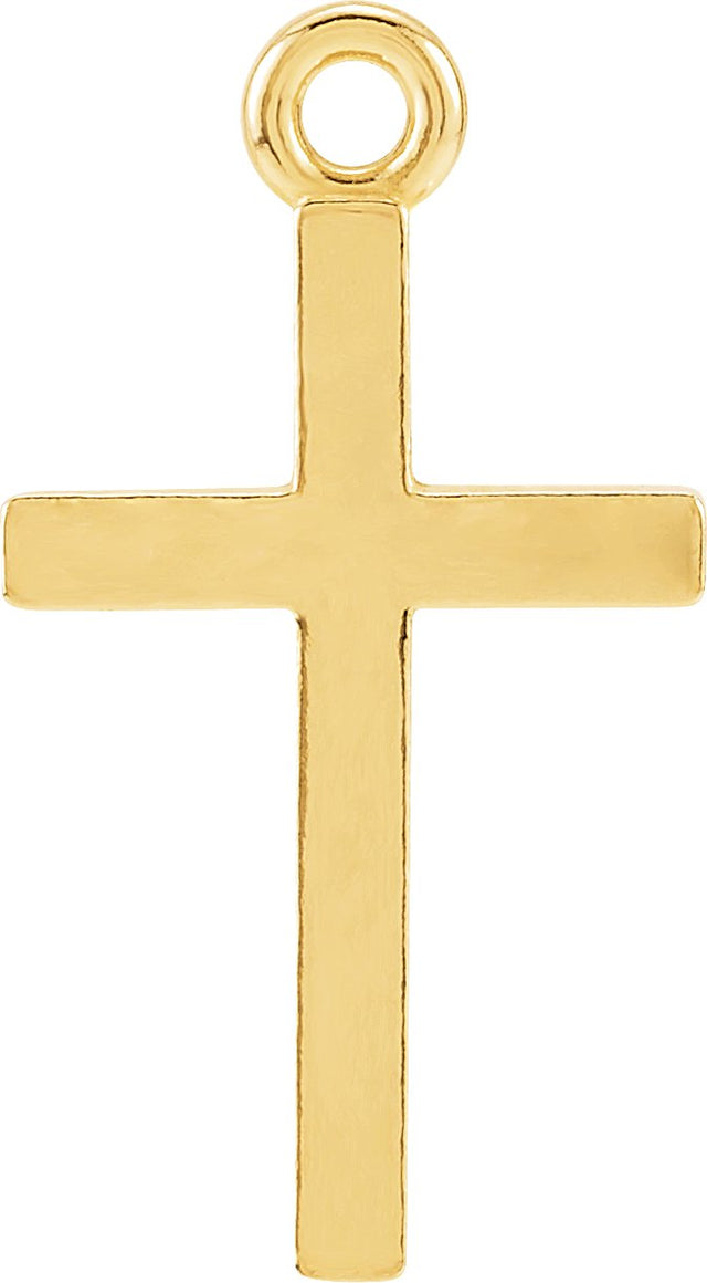 14K Gold Cross Charm - Yellow Gold