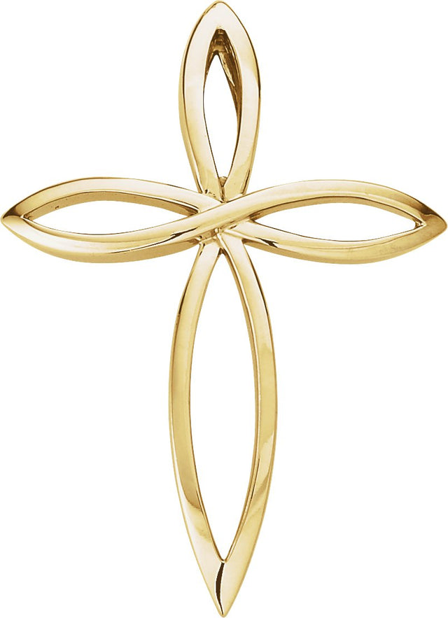 14K Gold Cross Pendant – 36.5x26.25mm - Yellow Gold