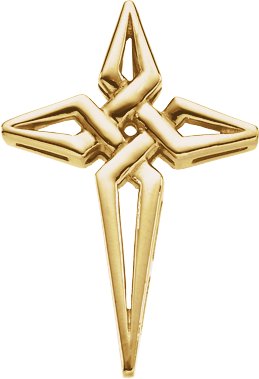 10K Gold Cross Pendant – 29x21mm