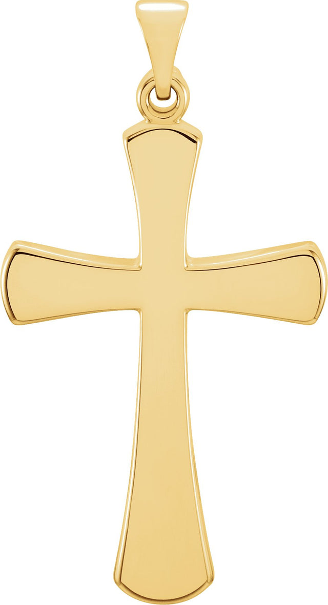 14K Gold Cross Necklace or Pendant – 16.11x8.04mm - Yellow Gold