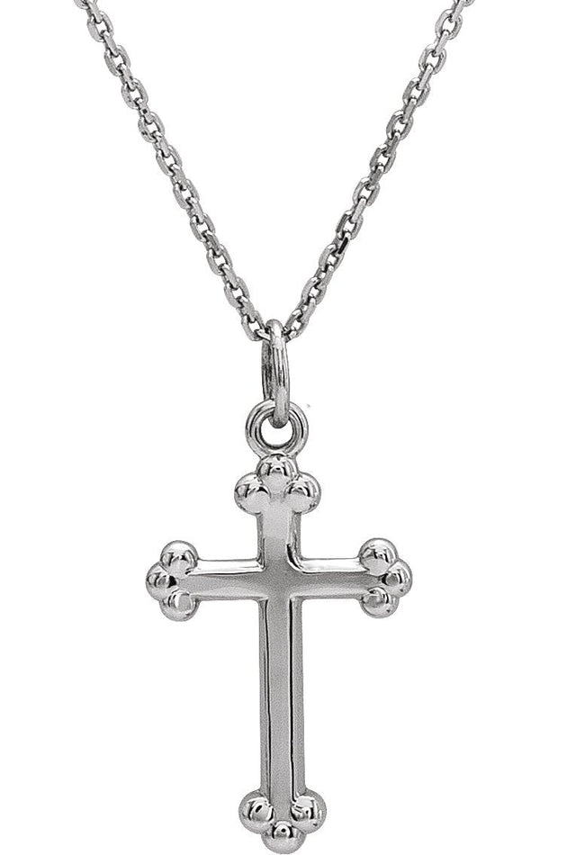 Platinum Cross Necklace or Pendant – 12x7.8mm