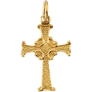 14K Gold Youth Cross Pendant