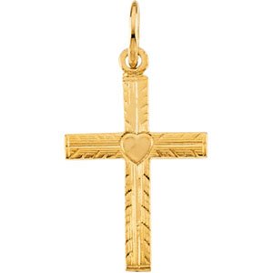 14K Gold Youth Cross Pendant II