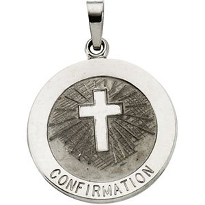14K Gold Confirmation Medal Necklace or Pendant