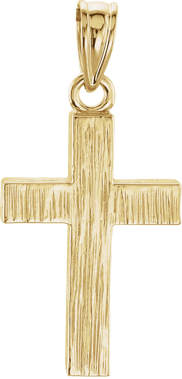 14K Gold Cross Pendant – 20x13mm - Yellow Gold