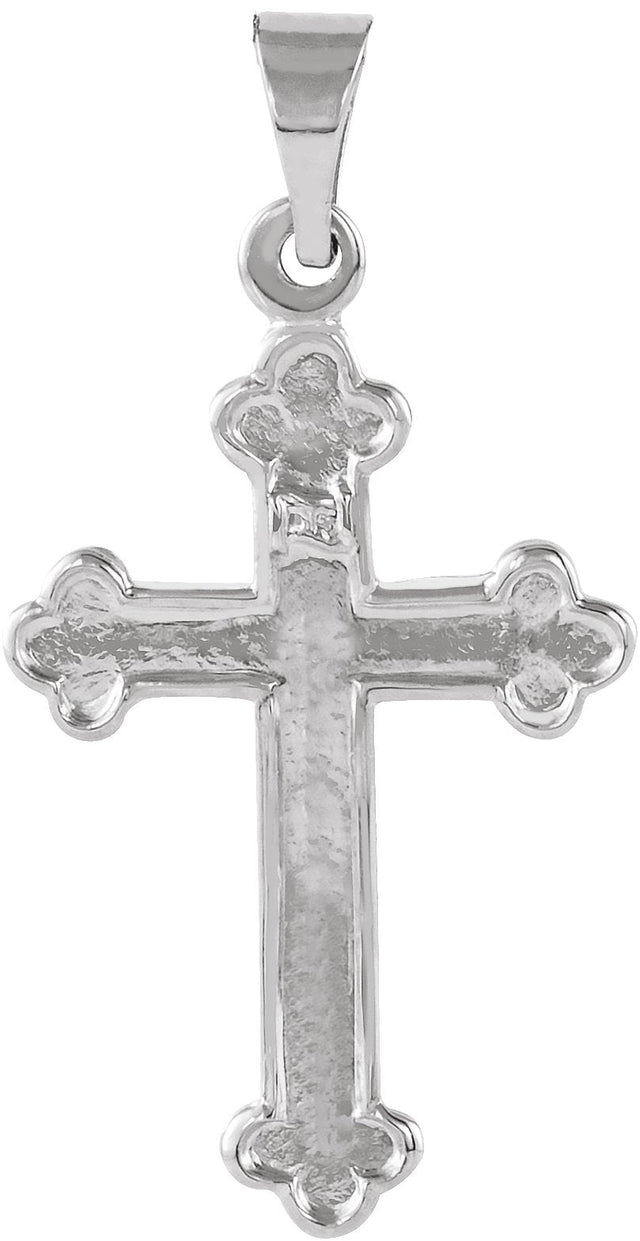 Platinum Cross Pendant – 18.5x12.5mm