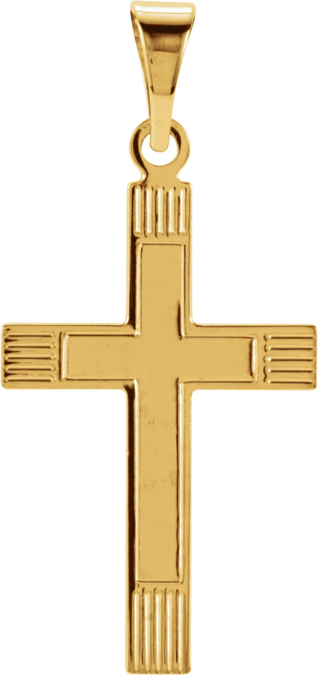 14K Gold Cross Pendant VIII - Yellow Gold