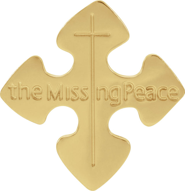 10K Gold The Missing Peace Lapel Pin