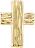 10K Gold The Rugged Cross Lapel Pin