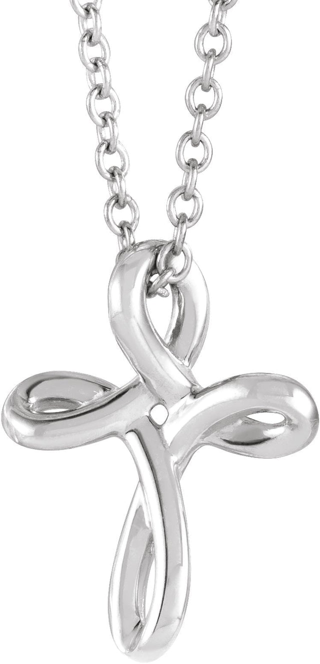 Platinum Youth Cross Necklace or Pendant