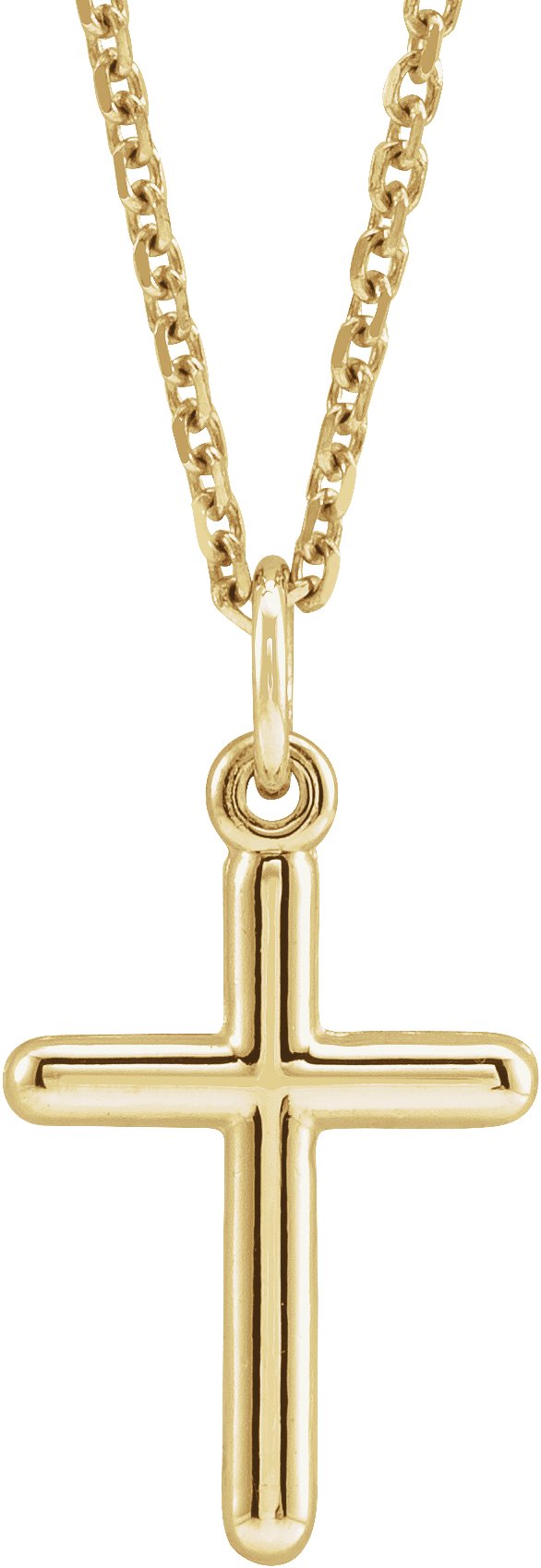 14K Gold Cross Necklace or Pendant – 20x10.4mm - Yellow Gold
