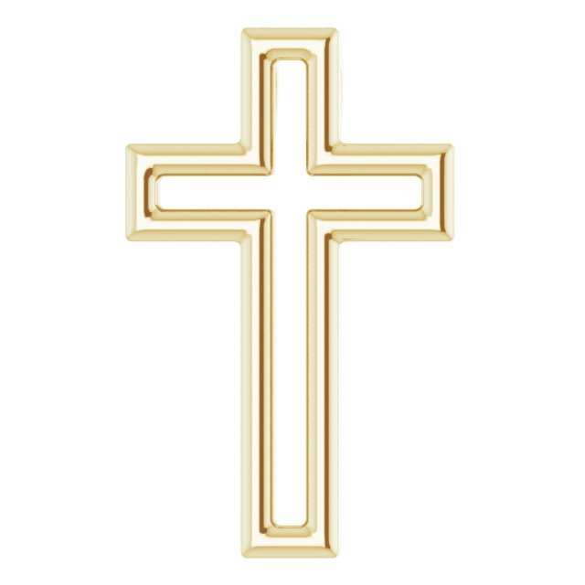 14K Gold Open Cross Necklace - Yellow Gold